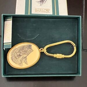 Vintage Barlow Gold Key Holder Bass Fish Design
